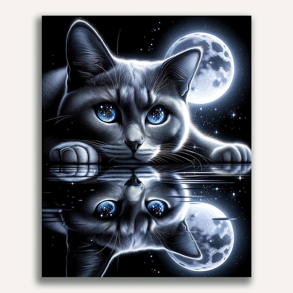 Paint by Numbers - Cat reflection