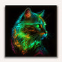 Paint by Numbers - Cat Neon Green