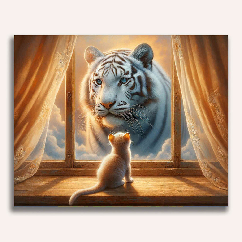 Paint by Numbers - Cat Window Mirror Picture