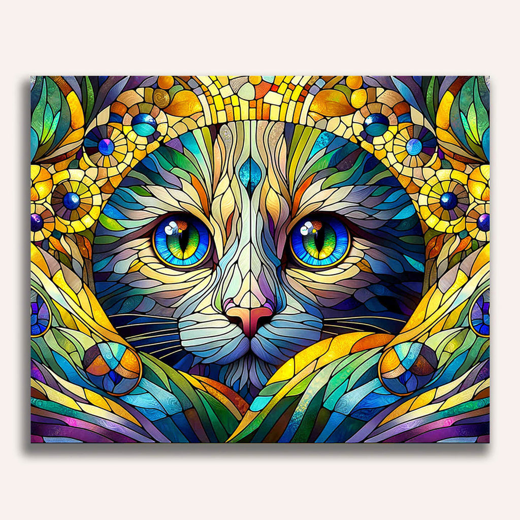 Paint by Numbers - Cats window picture