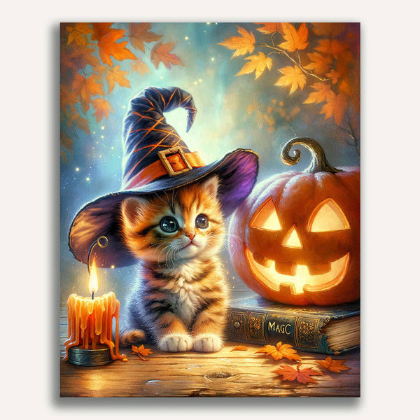 Paint by Numbers - Cat Witch with Curbis