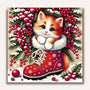 Paint by Numbers - Cat with Christmas Boots