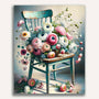 Paint by Numbers - Chair with Bouquet of Flowers