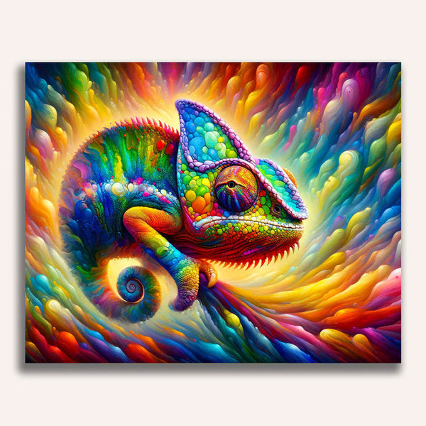 Paint by Numbers - Chameleon Splash, colorful