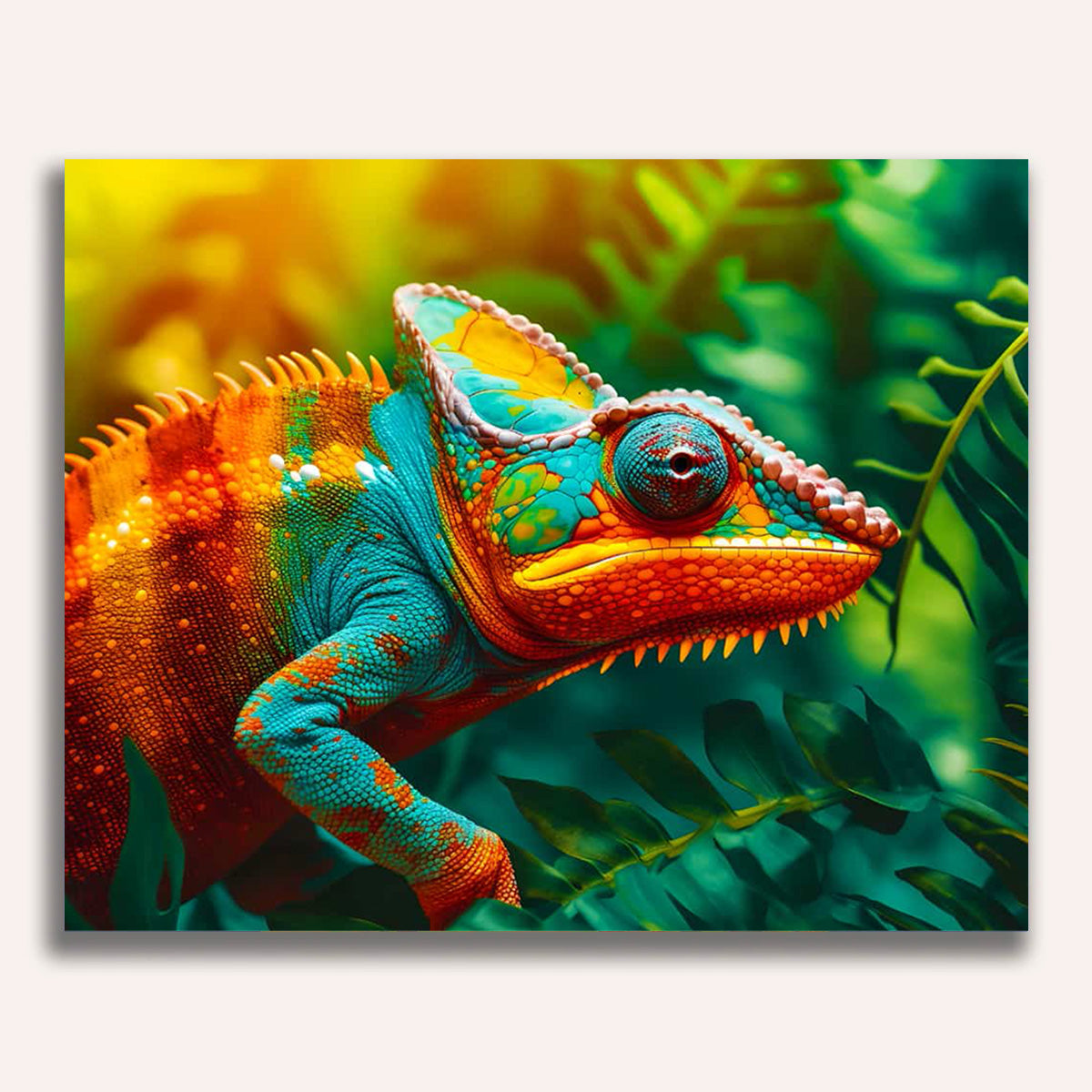 Paint by Numbers - Chamöleon in the rainforest