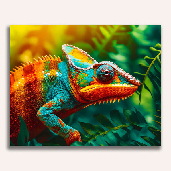 Paint by Numbers - Chamöleon in the rainforest