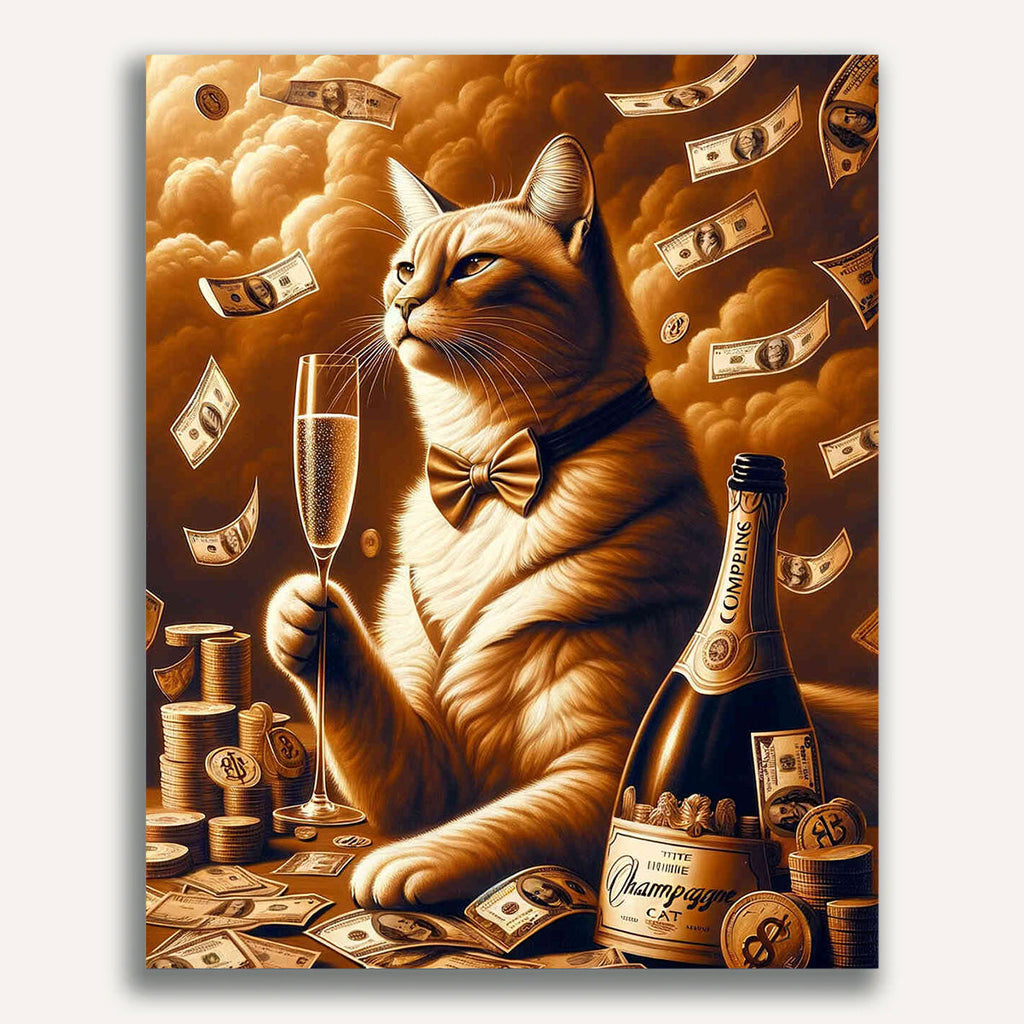 Paint by Numbers - Champagne Cat
