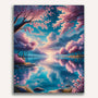 Paint by Numbers - Cherry Tree Forest at the Lake