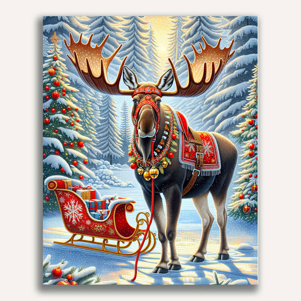 Paint by Numbers - Christmas Elk