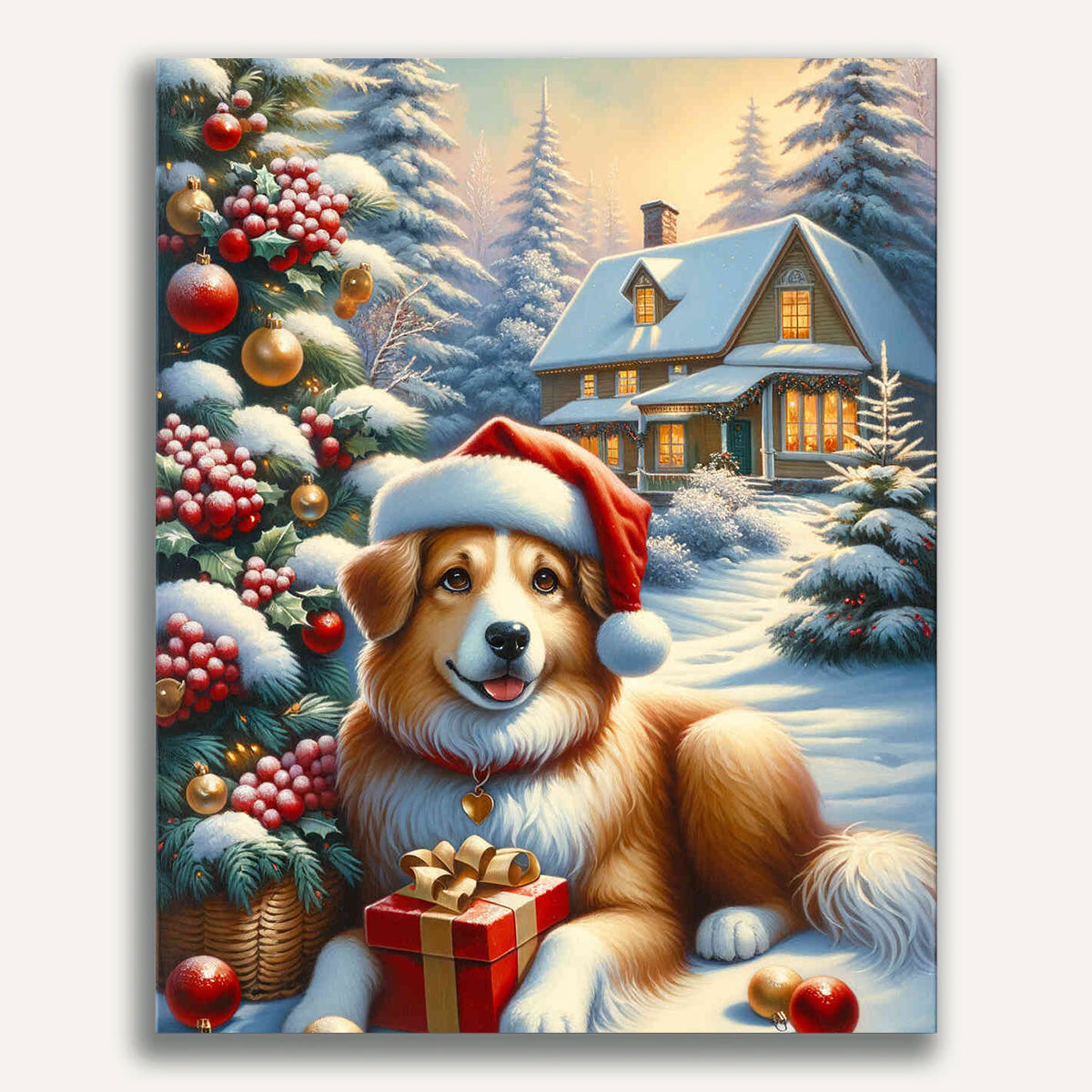 Paint by Numbers - Christmas Gift Dog