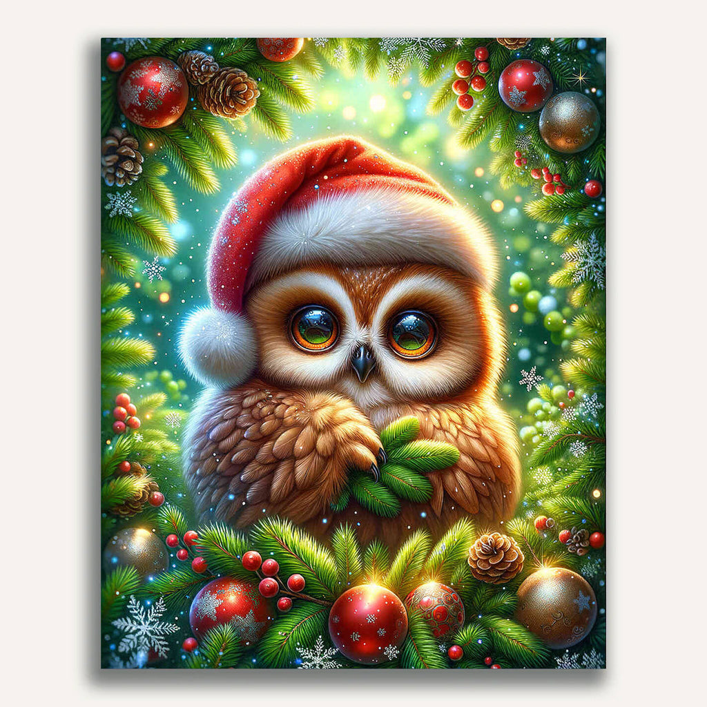 Paint by Numbers - Christmas owl