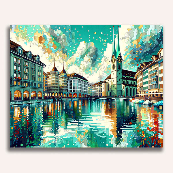 Paint by Numbers - City life, Zurich