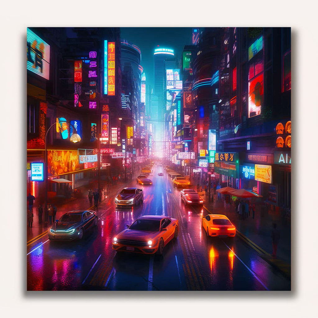 Paint by Numbers - City night in neon lights