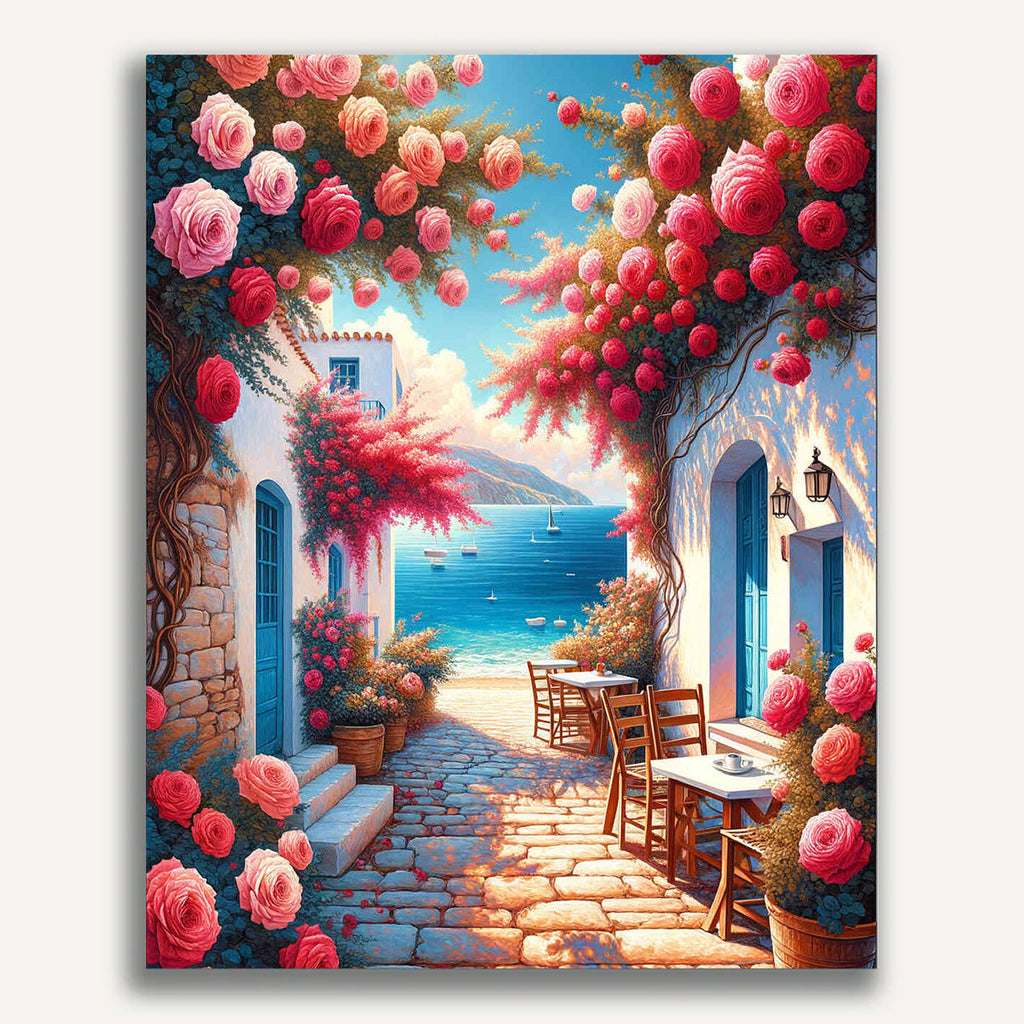 Paint by Numbers - Coffee by the Sea Roses