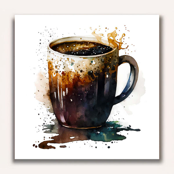 Paint by Numbers - Coffee cup in front of white