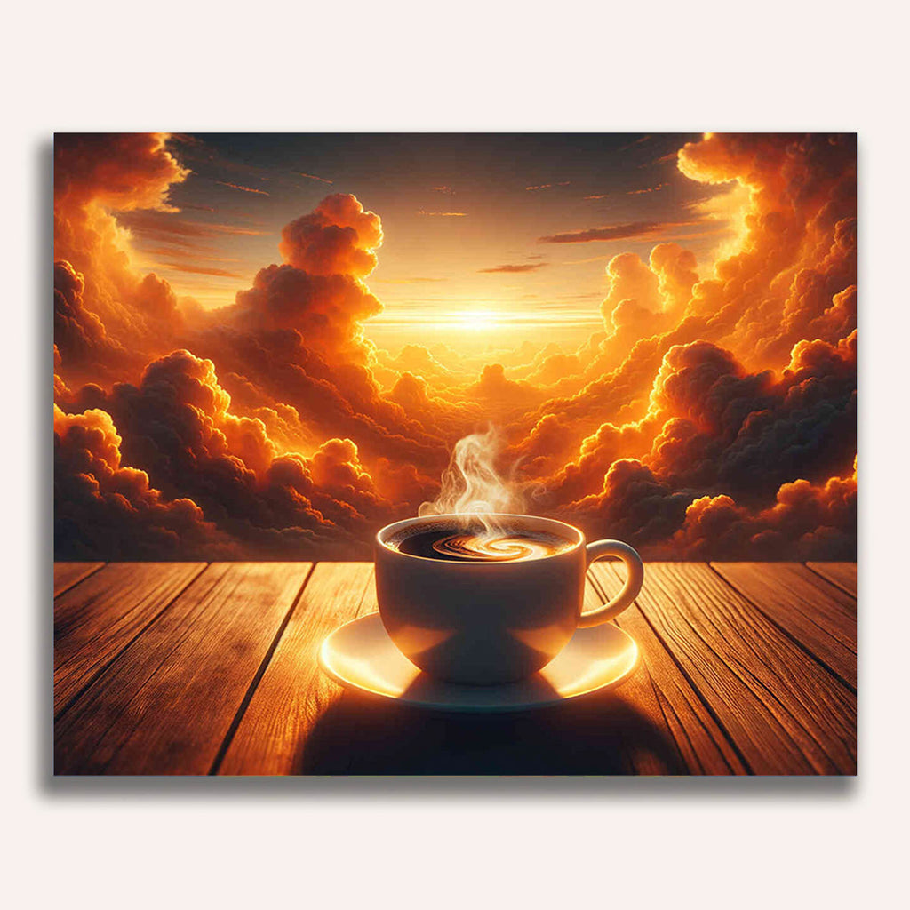 Paint by Numbers - Coffee, sunset
