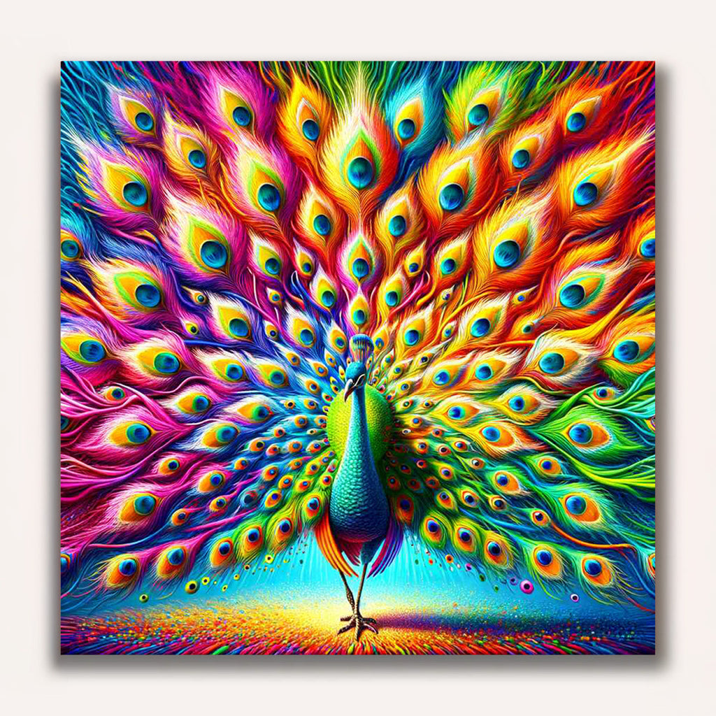 Paint by Numbers - Color Explosion of Peacock Pride