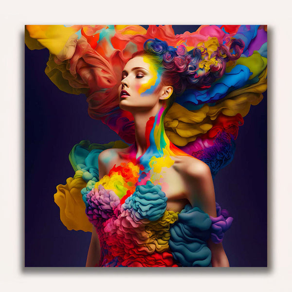 Paint by Numbers - Color explosion woman hairstyle
