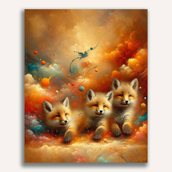 Paint by Numbers - Color Impression Fox Babies