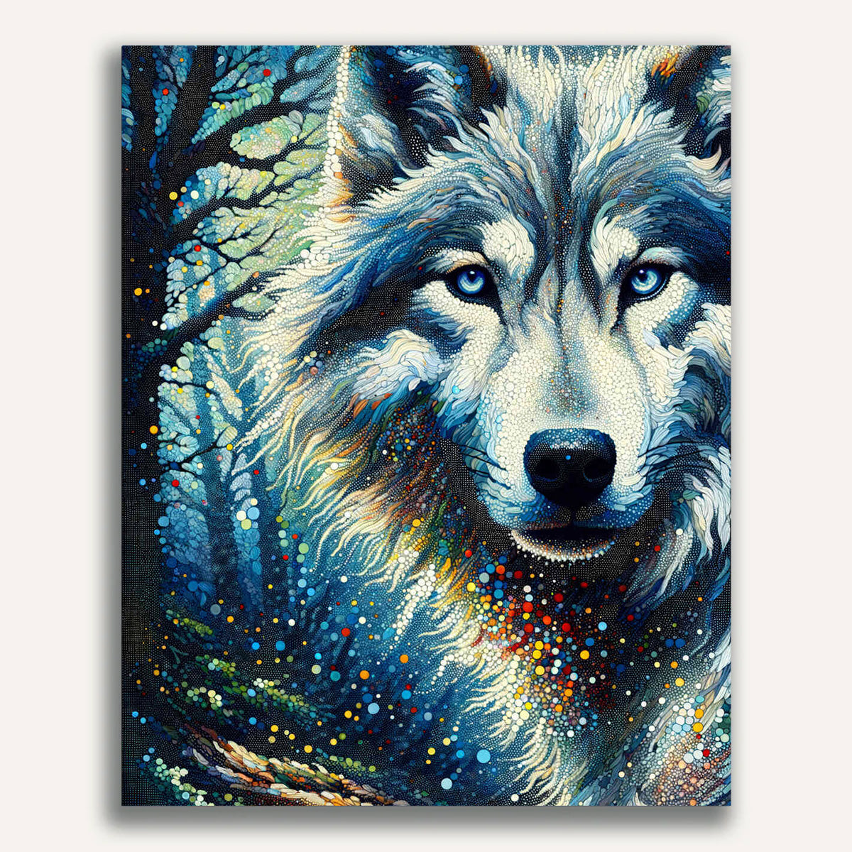 Paint by Numbers - Color impression impressive wolf