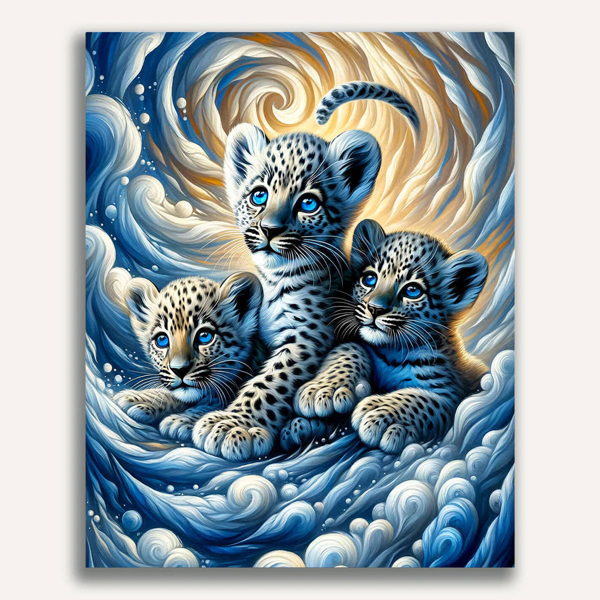 Paint by Numbers - Color impression playing leopards