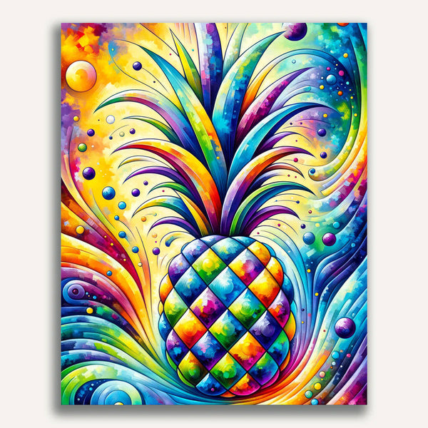 Paint by Numbers - Colorful Abstract Pineapple