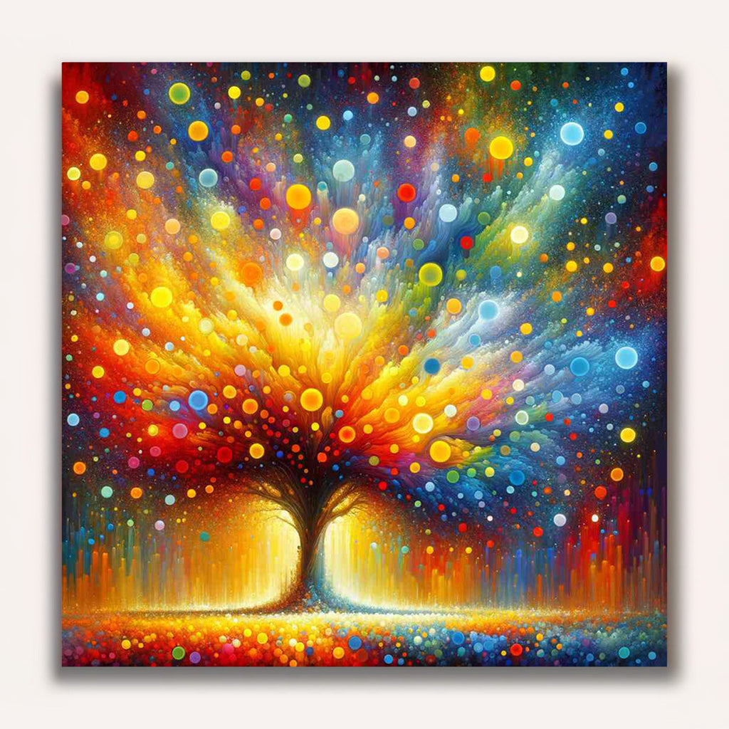 Paint by Numbers - Colorful Abstract Tree