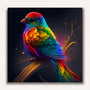 Paint by Numbers - Colorful bird on branch