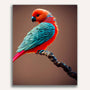 Paint by Numbers - Colorful bird on branch 2