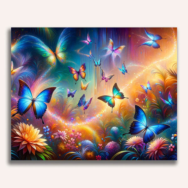 Paint by Numbers - Colorful butterfly world