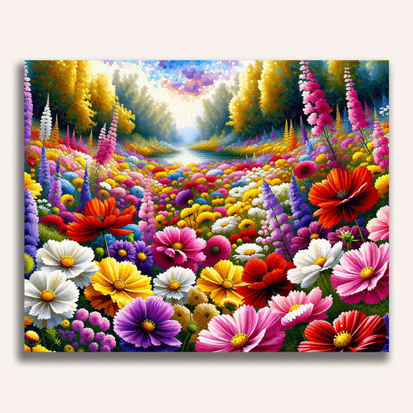 Paint by Numbers - Colorful flowers game
