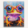Paint by Numbers - Colorful frog with goggle eyes