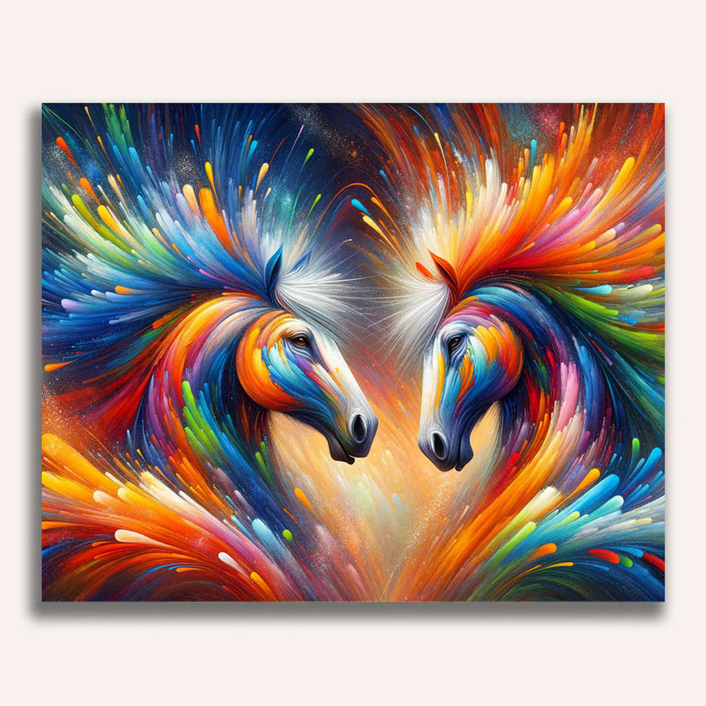 Paint by Numbers - Colorful horses