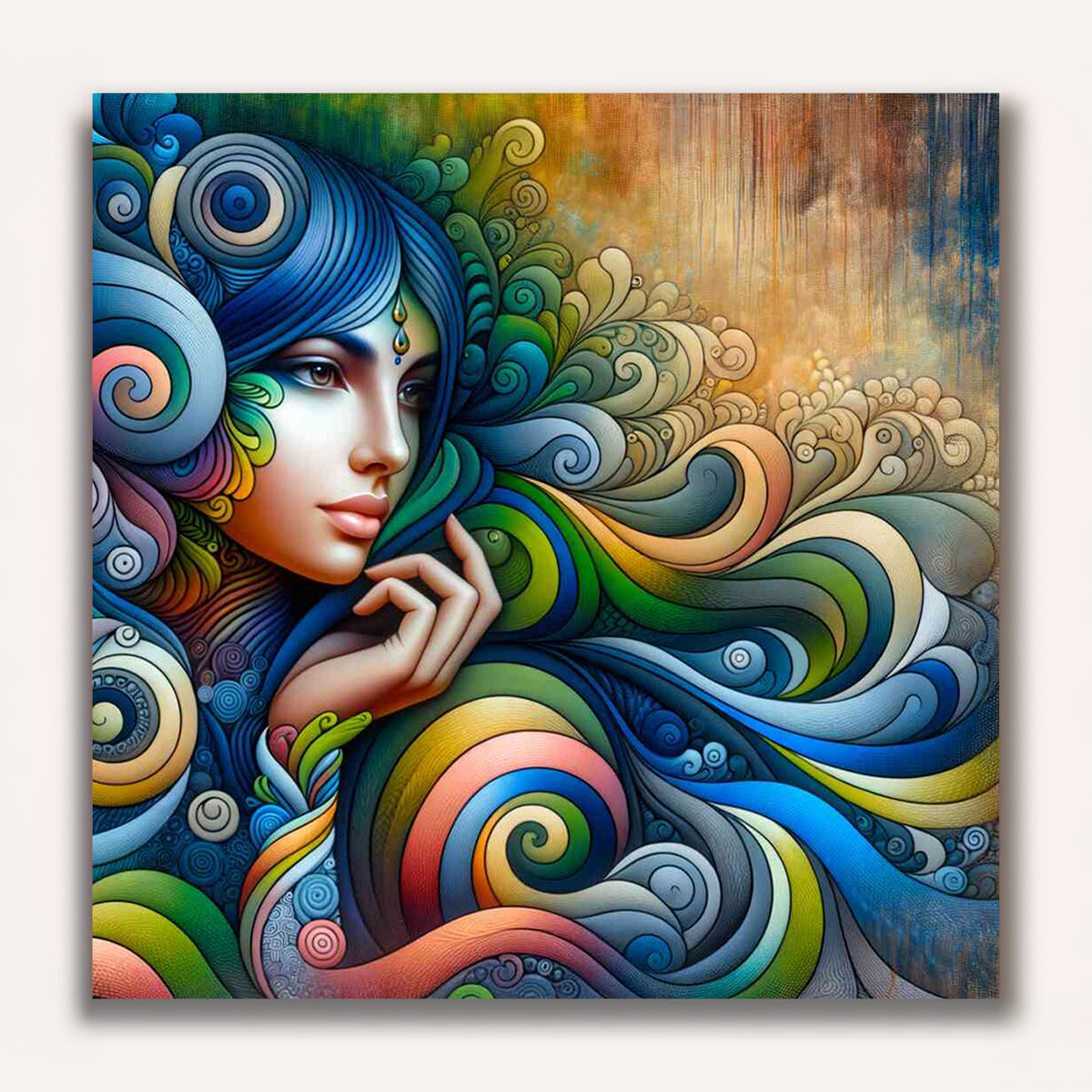 Paint by Numbers - colorful indian lady