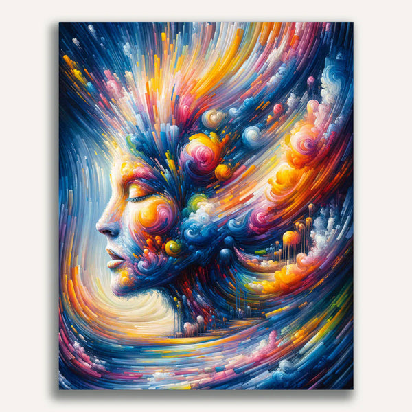Paint by Numbers - Colorful made up face