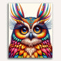 Paint by Numbers - Colorful owl with long eyelashes