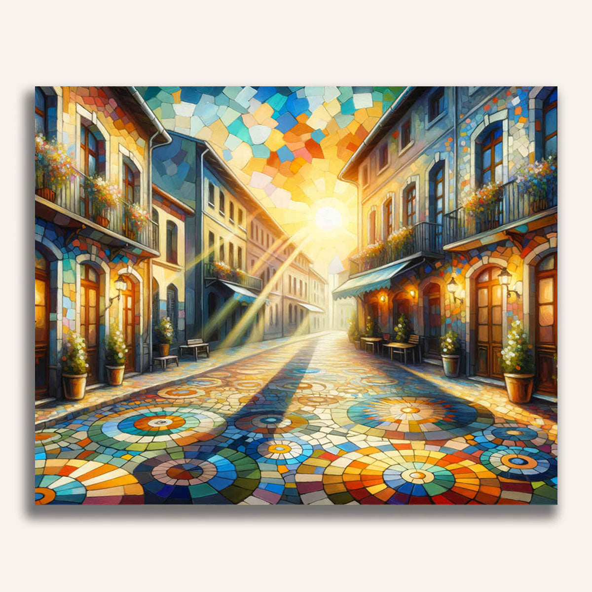 Paint by Numbers - Colorful paved street