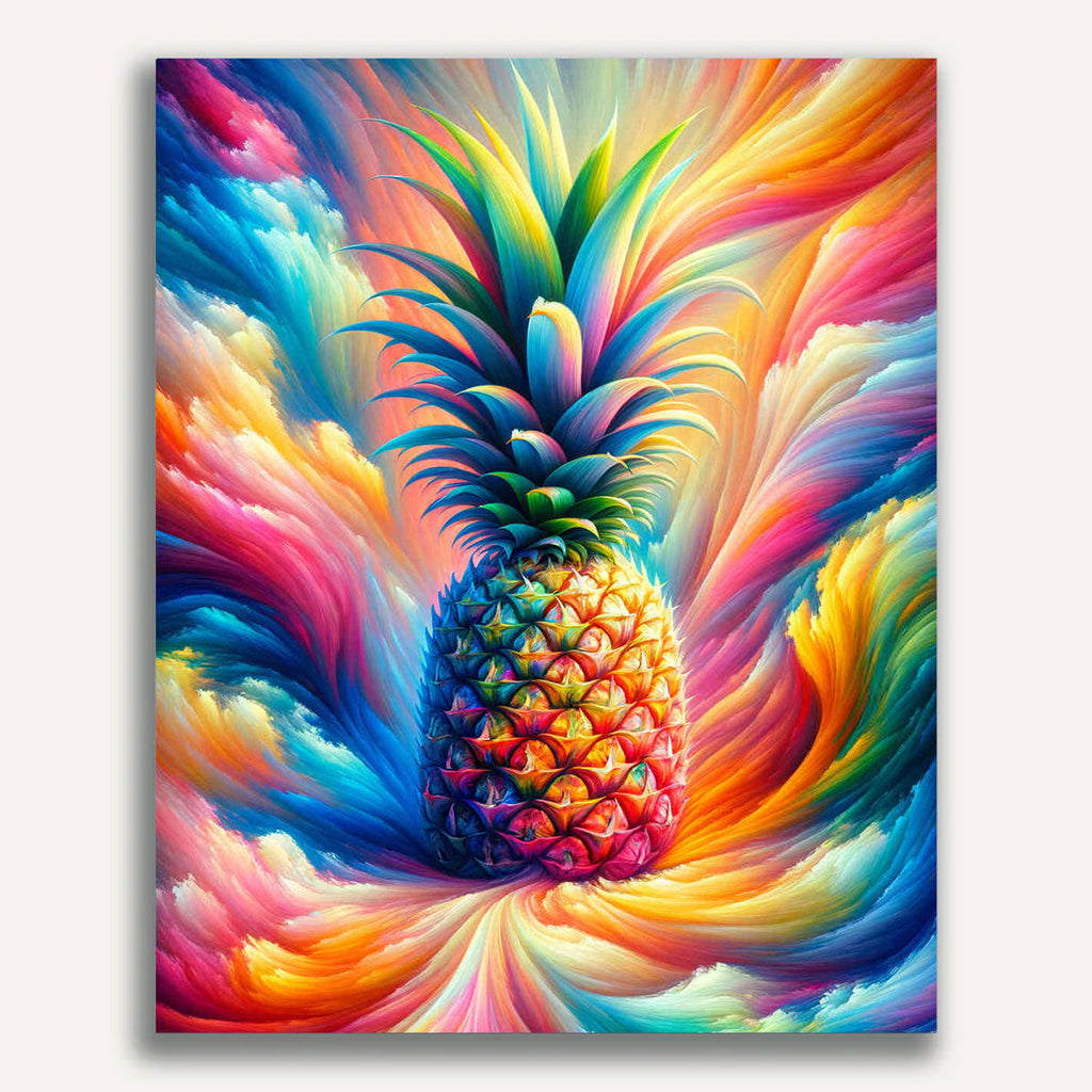 Paint by Numbers - Colorful pineapple