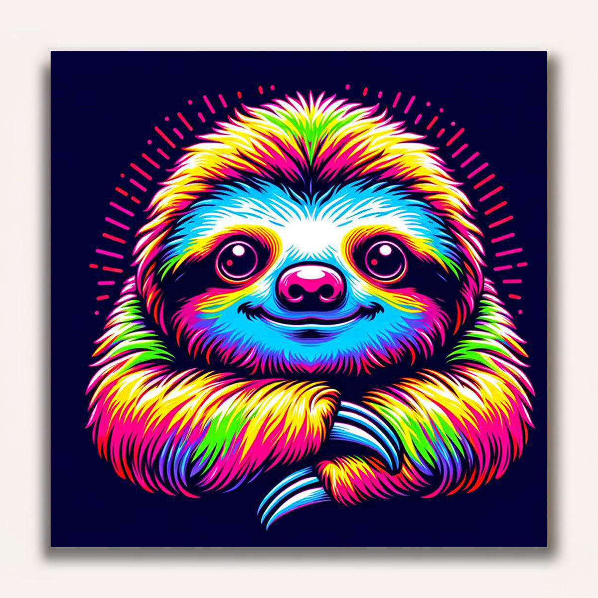 Paint by Numbers - Colorful Sloth Art Kit – DIY Paint by Numbers