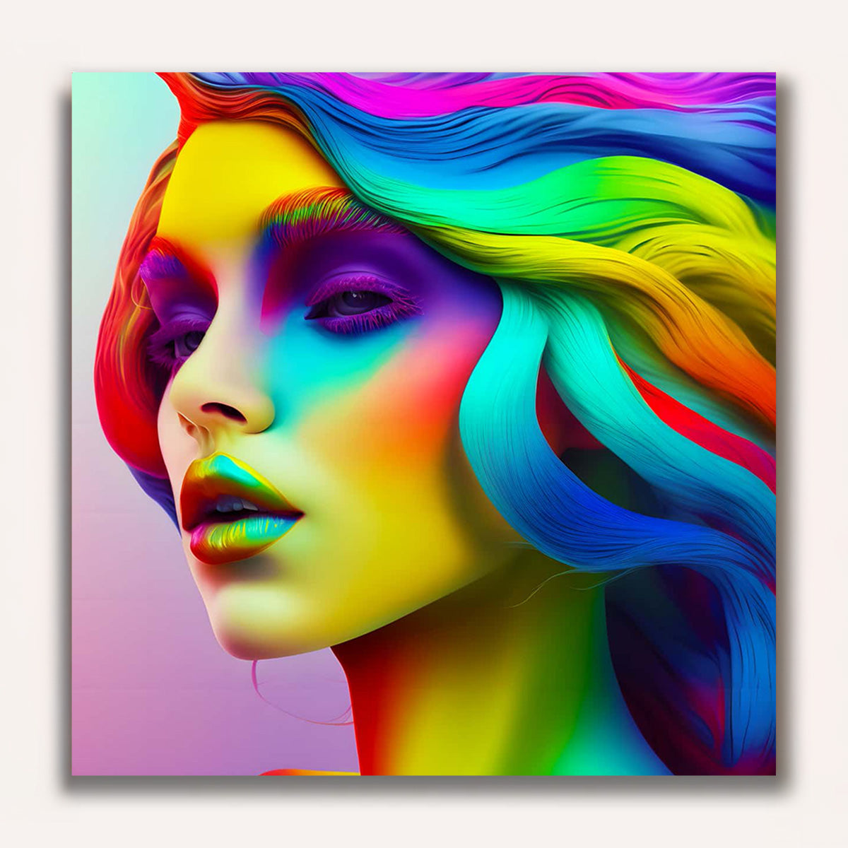 Paint by Numbers - Colorful woman complete