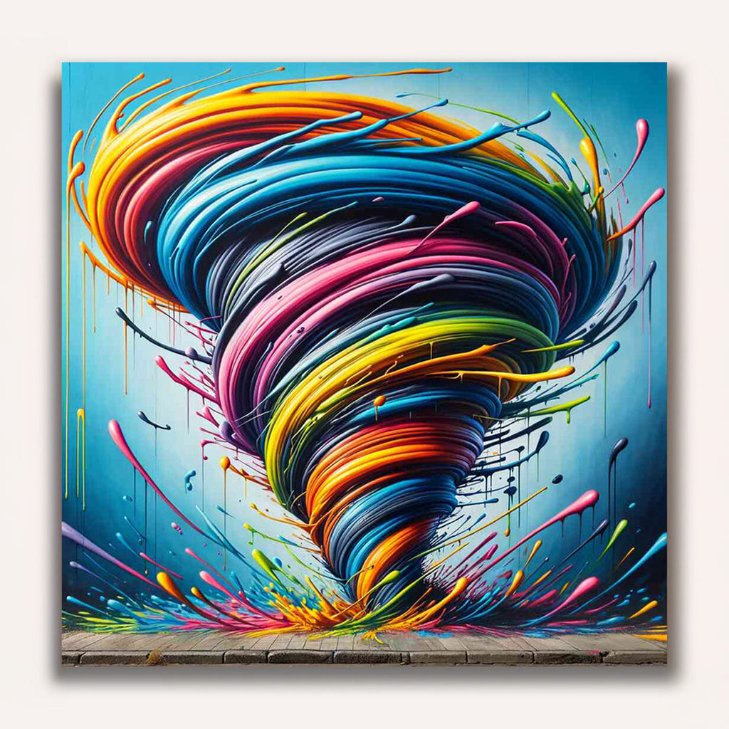 Paint by Numbers - Colour whirlwind of passion Banksy style