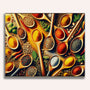 Paint by Numbers - Cooking spoon with spices of the kitchen