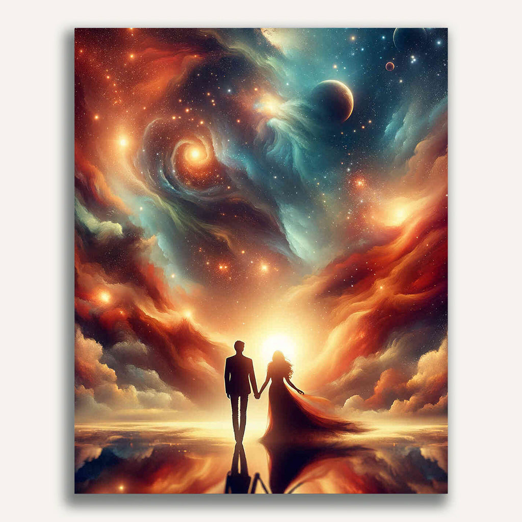 Paint by Numbers - Couple in love, of space