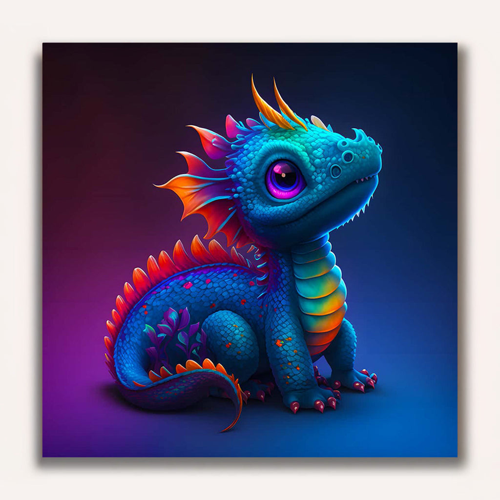 Paint by Numbers - Curious dragon