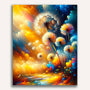 Paint by Numbers - Dandelion Abstract and Colorful