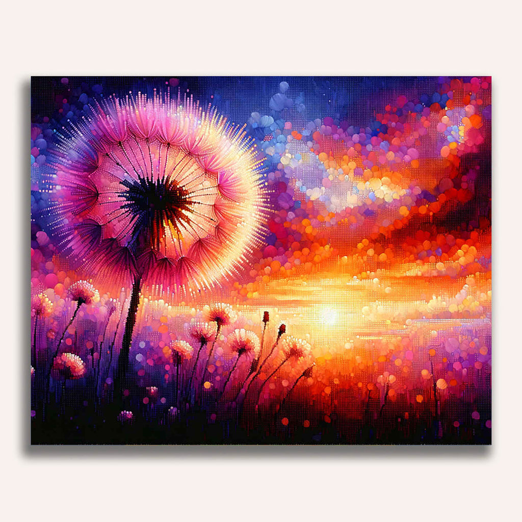 Paint by Numbers - Dandelion in the sunset
