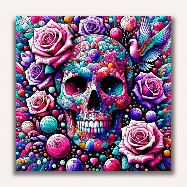 Paint by Numbers - Dead Head Colorful Drawing