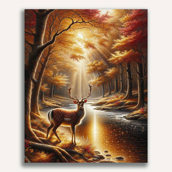 Paint by Numbers - Deer by the River
