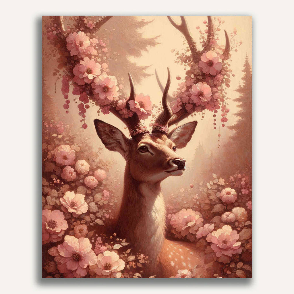 Paint by Numbers - Deer in pink