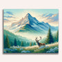 Paint by Numbers - Deer on mountain